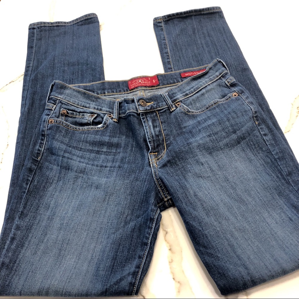 Lucky Brand Sweet and Straight Jeans sz 6/28 Long